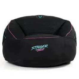 Woxter Puff Stinger Gaming GM26-114 con Relleno - Azul y Negro, Tela Antimanchas, Doble Costura
